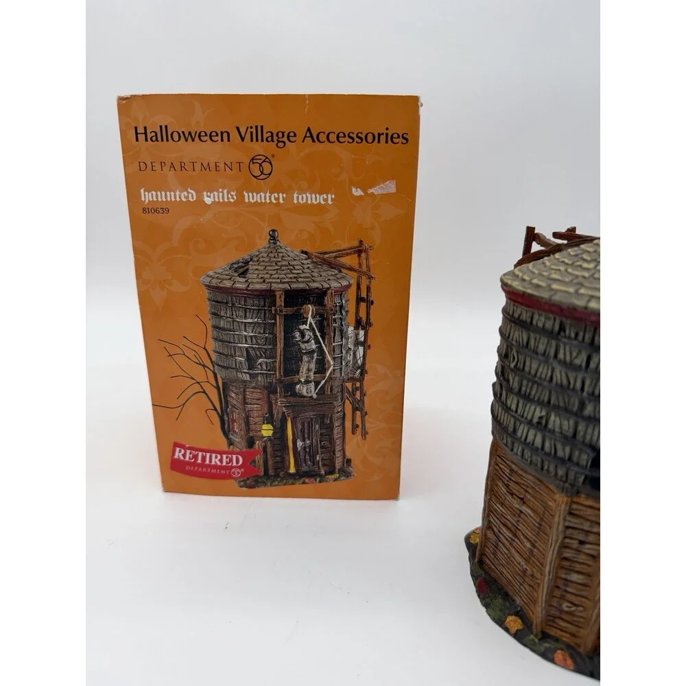 Department 56 HALLOWEEN Haunted Rails Water Tower 2008 Vintage Rare